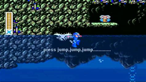 Help on getting the heart tank in Bubble Crab's stage (MM X2).